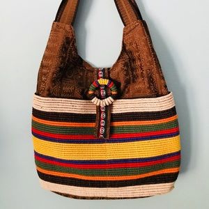 Handbag, Aztec/Southwestern style Fabric